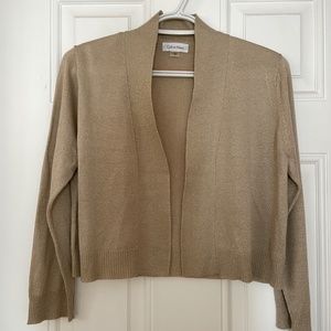 Calvin Klein Gold sparkle short sweater